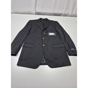 Zanieri Blazer Mens 40L Black Super 100s Wool Made In Italy Jacket NWT Reda